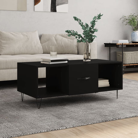 Vidaxl salontafel 102x50x40 cm bewerkt hout zwart
