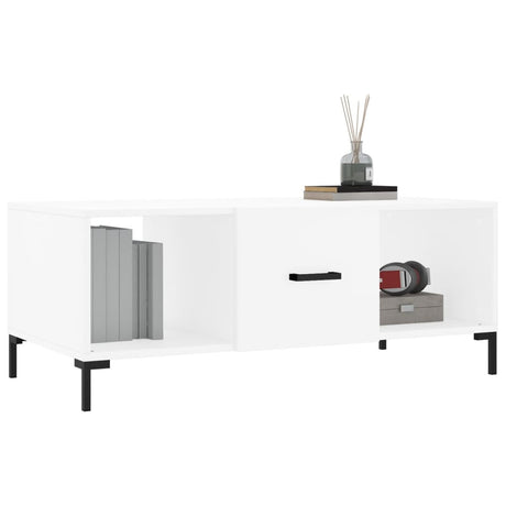 Vidaxl salontafel 102x50x40 cm bewerkt hout wit
