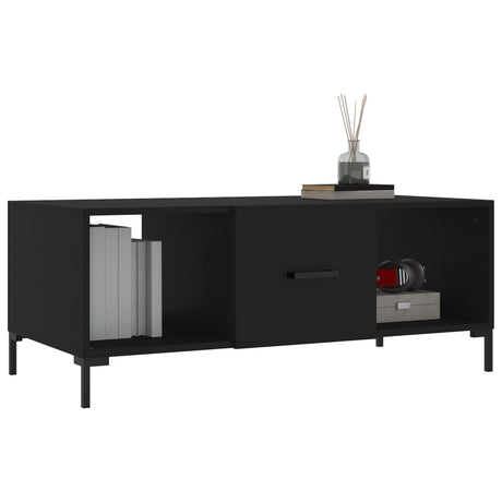 Vidaxl salontafel 102x50x40 cm bewerkt hout zwart