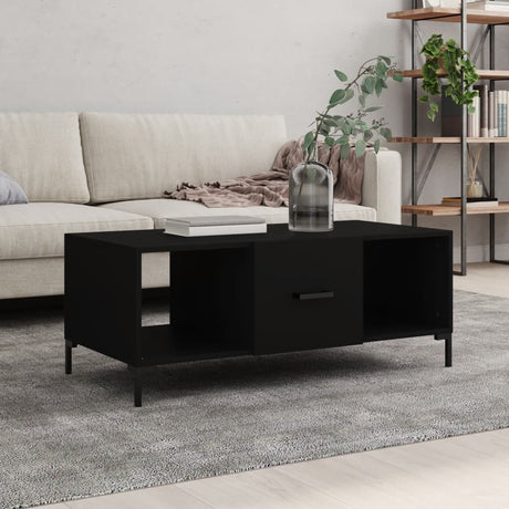 Vidaxl salontafel 102x50x40 cm bewerkt hout zwart