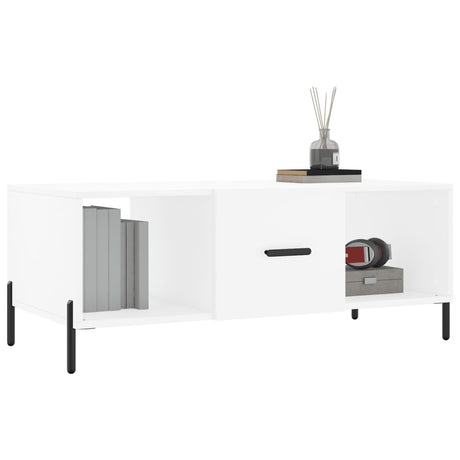 Vidaxl salontafel 102x50x40 cm bewerkt hout wit