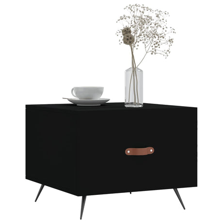 Vidaxl salontafels 2 st 50x50x40 cm bewerkt hout zwart