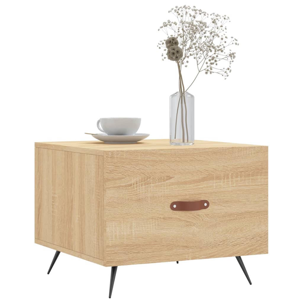 Vidaxl salontafel 50x50x35 cm bewerkt hout sonoma eikenkleurig