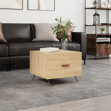 Vidaxl salontafel 50x50x35 cm bewerkt hout sonoma eikenkleurig
