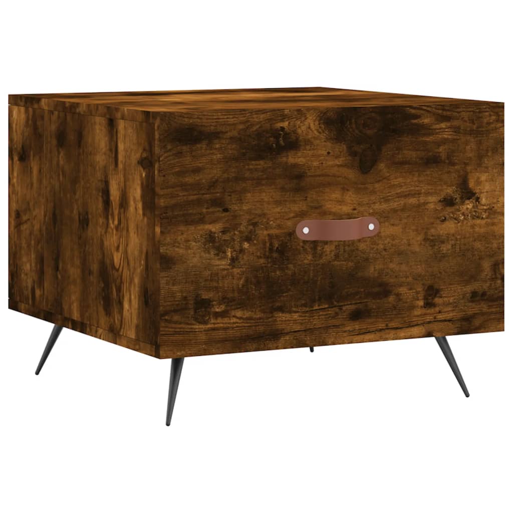 Vidaxl salontafel 50x50x40 cm bewerkt hout gerookt eikenkleurig