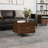 Vidaxl salontafel 50x50x40 cm bewerkt hout bruin eikenkleur