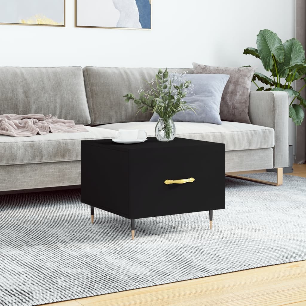 Vidaxl salontafel 50x50x40 cm bewerkt hout zwart