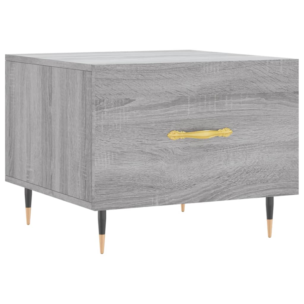 Vidaxl salontafel 50x50x40 cm bewerkt hout grijs sonoma eiken