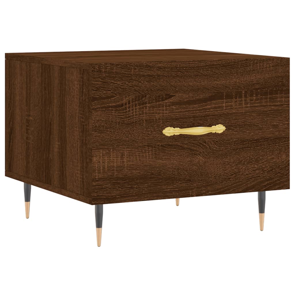 Vidaxl salontafel 50x50x40 cm bewerkt hout bruin eikenkleur