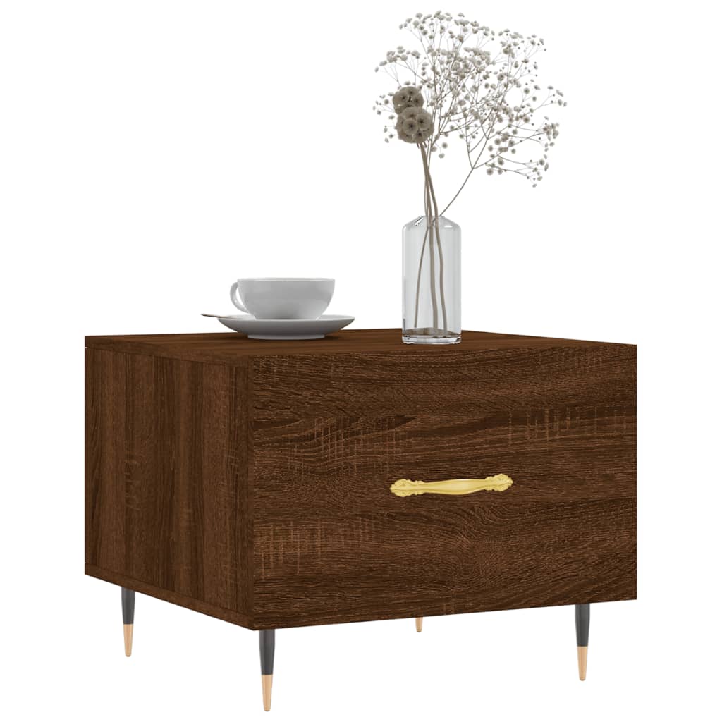 Vidaxl salontafel 50x50x40 cm bewerkt hout bruin eikenkleur