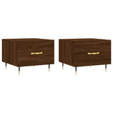 Vidaxl salontafels 2 st 50x50x40 cm bewerkt hout bruin eikenkleur