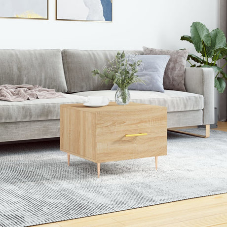 Vidaxl salontafel 50x50x35 cm bewerkt hout sonoma eikenkleurig