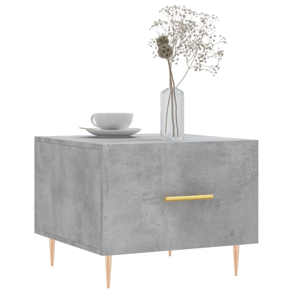 Vidaxl salontafel 50x50x40 cm bewerkt hout betongrijs