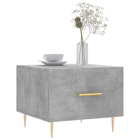 Vidaxl salontafel 50x50x40 cm bewerkt hout betongrijs