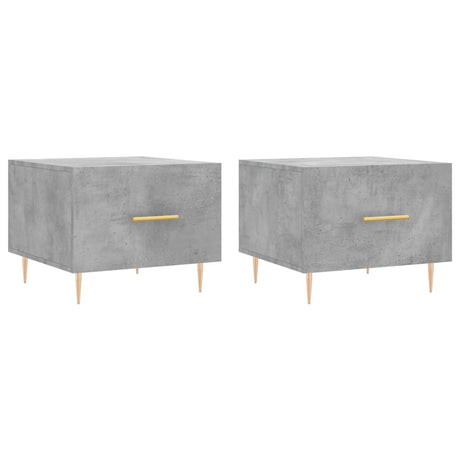 Vidaxl salontafels 2 st 50x50x40 cm bewerkt hout betongrijs