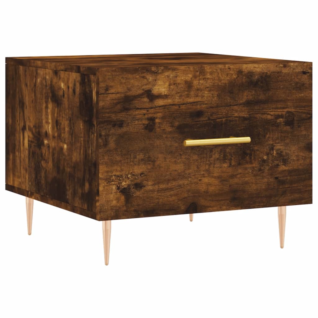 Vidaxl salontafel 50x50x40 cm bewerkt hout gerookt eikenkleurig