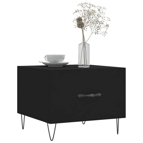 Vidaxl salontafels 2 st 50x50x40 cm bewerkt hout zwart