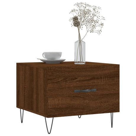 Vidaxl salontafels 2 st 50x50x40 cm bewerkt hout bruin eikenkleur