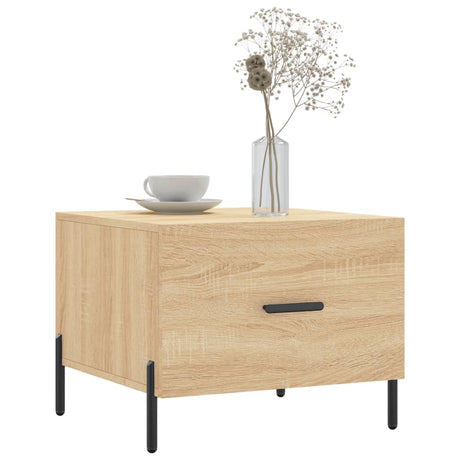 Vidaxl salontafel 50x50x35 cm bewerkt hout sonoma eikenkleurig