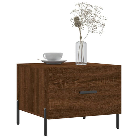 Vidaxl salontafel 50x50x40 cm bewerkt hout bruin eikenkleur