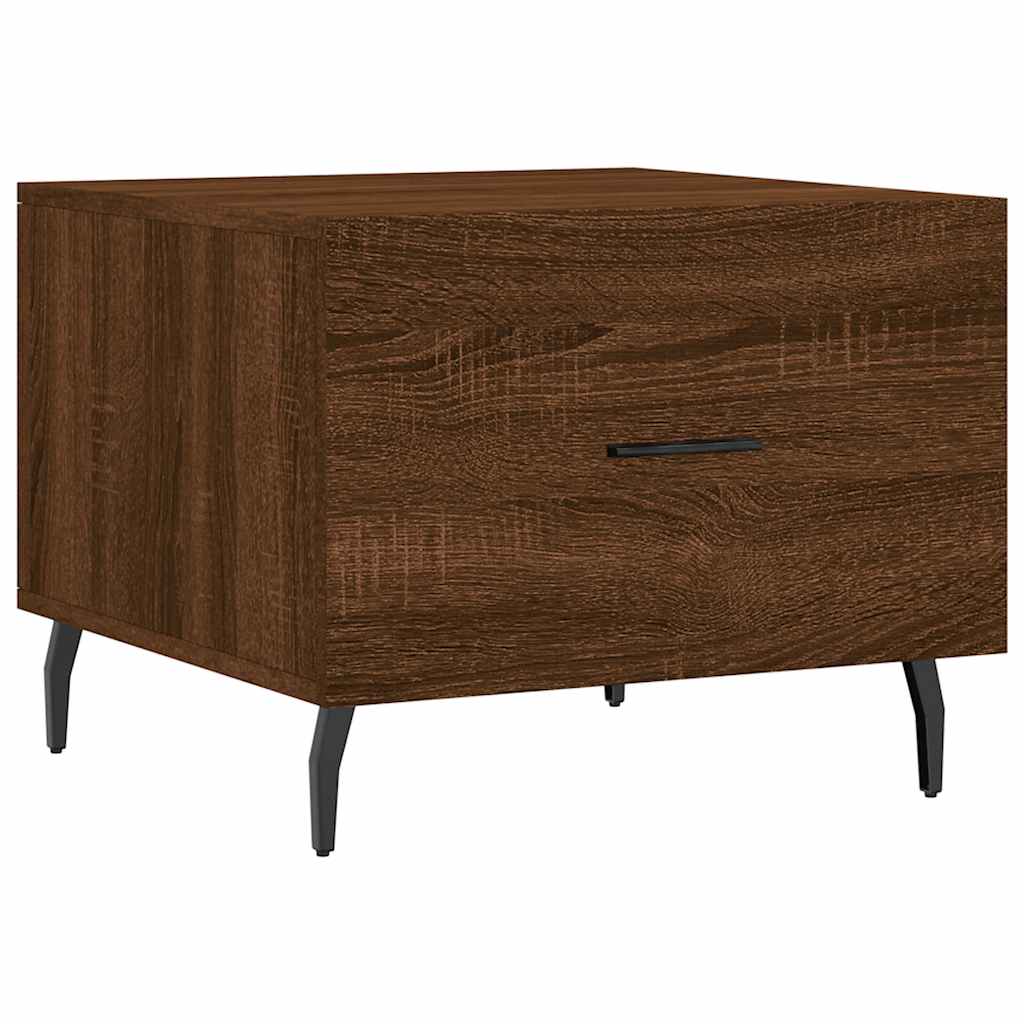 Vidaxl salontafel 50x50x40 cm bewerkt hout bruin eikenkleur