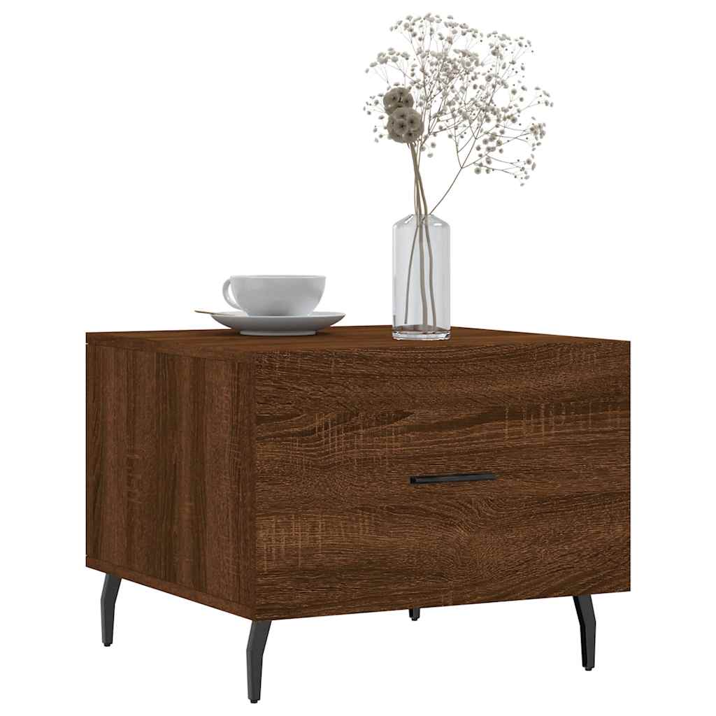 Vidaxl salontafel 50x50x40 cm bewerkt hout bruin eikenkleur
