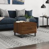 Vidaxl salontafel 50x50x40 cm bewerkt hout bruin eikenkleur