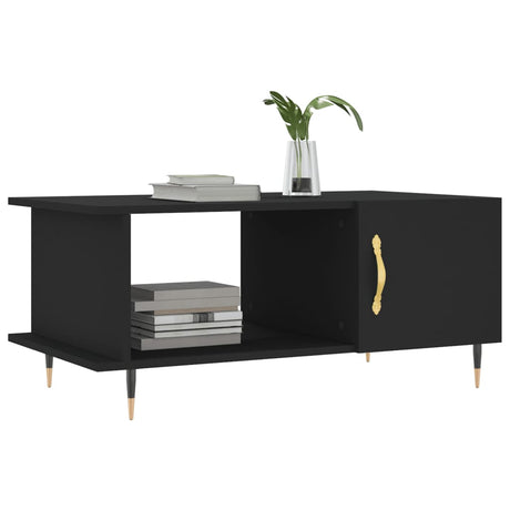 Vidaxl salontafel 90x50x40 cm bewerkt hout zwart