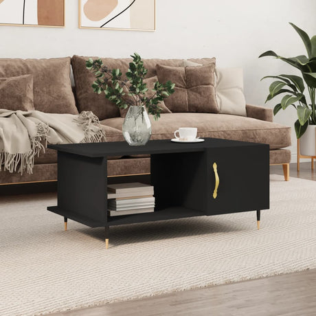 Vidaxl salontafel 90x50x40 cm bewerkt hout zwart