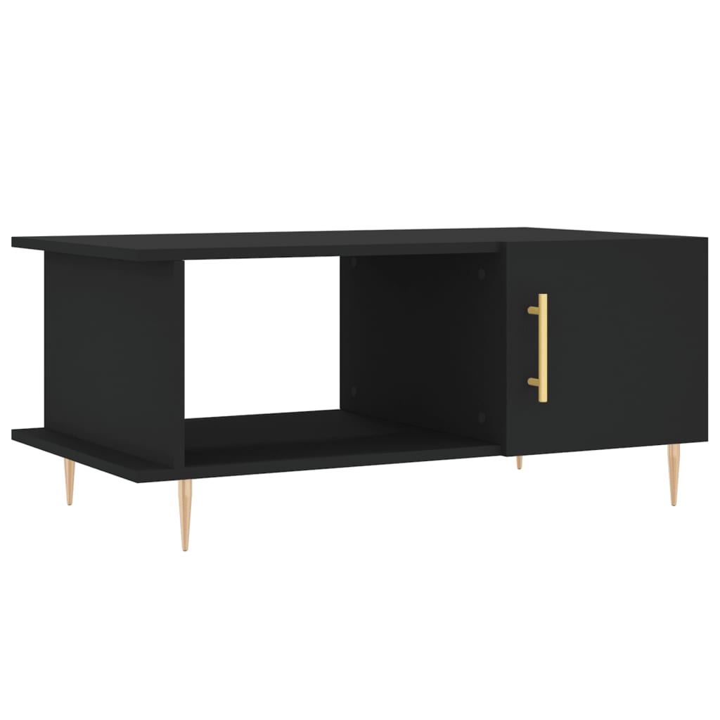 Vidaxl salontafel 90x50x40 cm bewerkt hout zwart