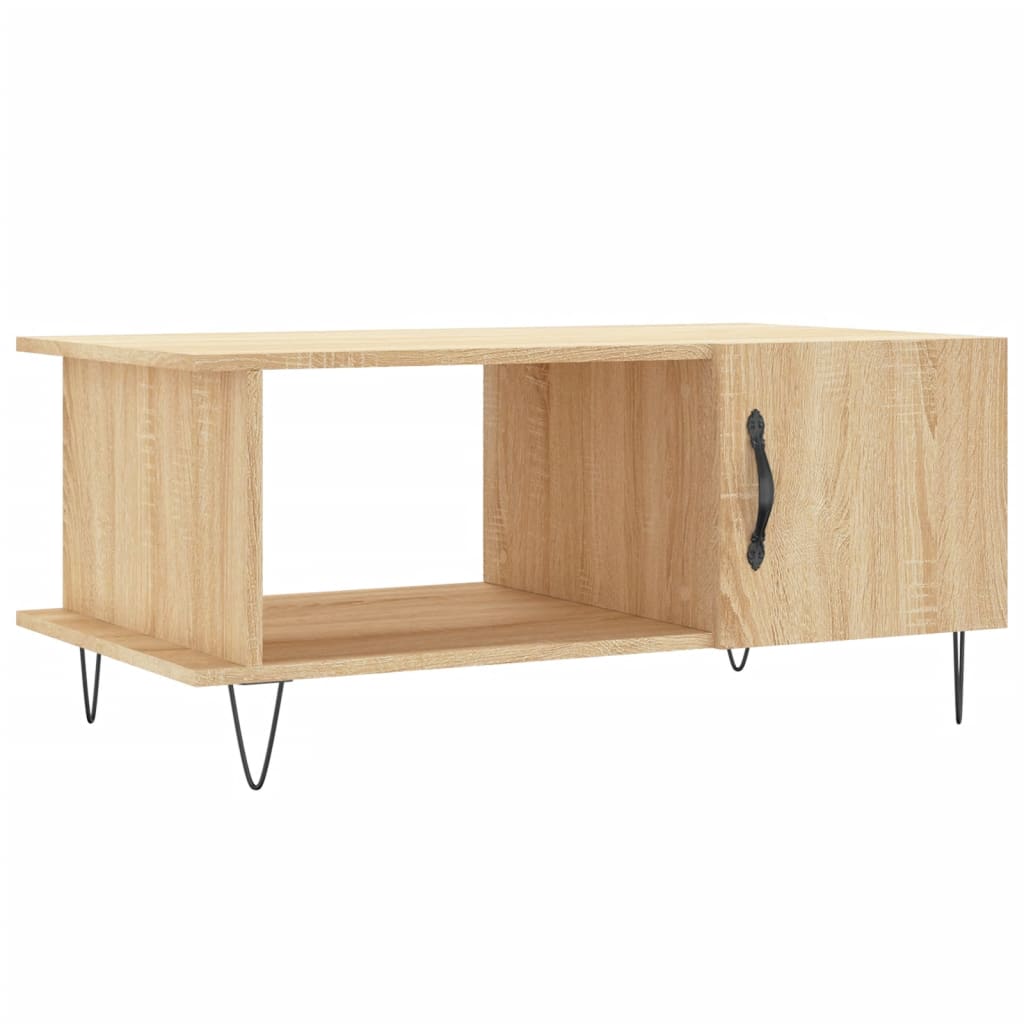 Vidaxl salontafel 90x50x40 cm bewerkt hout sonoma eikenkleurig