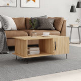 Vidaxl salontafel 90x50x40 cm bewerkt hout sonoma eikenkleurig