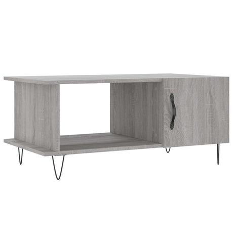 Vidaxl salontafel 90x50x40 cm bewerkt hout grijs sonoma eikenkleurig