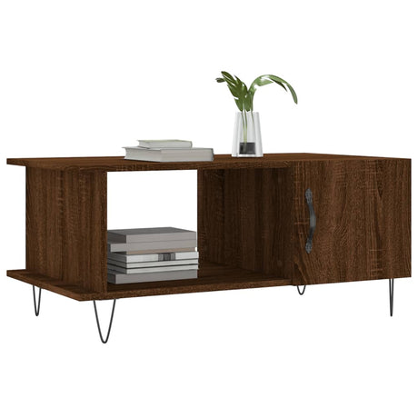 Vidaxl salontafel 90x50x40 cm bewerkt hout bruin eikenkleur