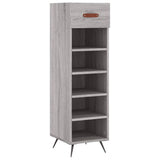Vidaxl schoenenkast 30x35x105 cm bewerkt hout grijs sonoma eikenkleur