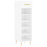 Vidaxl schoenenkast 30x35x105 cm bewerkt hout hoogglans wit
