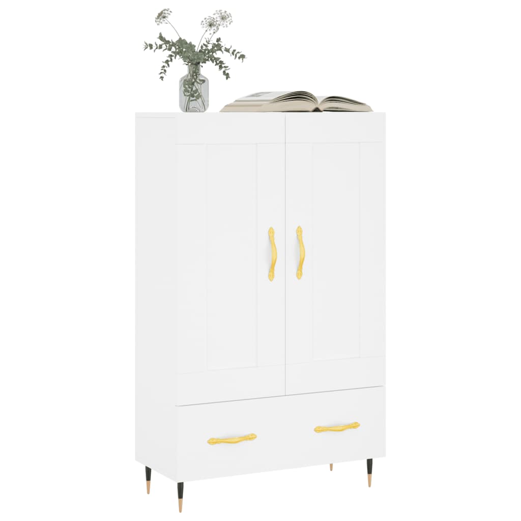 Vidaxl hoge kast 69,5x31x115 cm bewerkt hout wit
