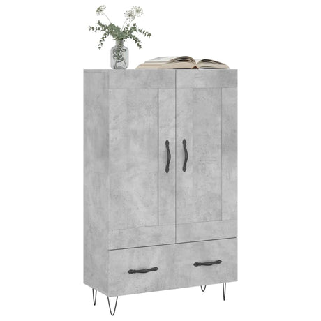 Vidaxl hoge kast 69,5x31x115 cm bewerkt hout betongrijs
