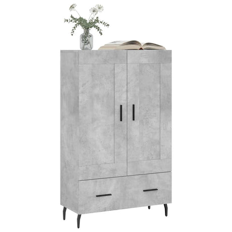 Vidaxl hoge kast 69,5x31x115 cm bewerkt hout betongrijs