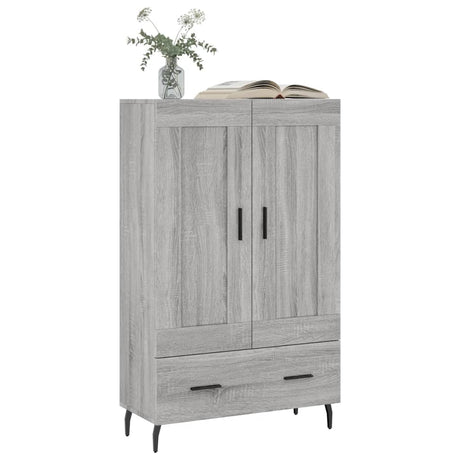 Vidaxl hoge kast 69,5x31x115 cm bewerkt hout grijs sonoma eikenkleurig
