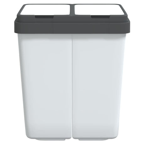 Vidaxl Müll kann 2x25 l weiß verdoppeln