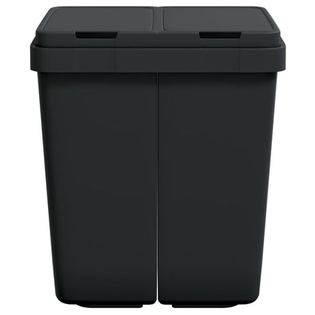 VIDAXL -Doppelgarbage 2x25 L Anthrazit -gelenkt