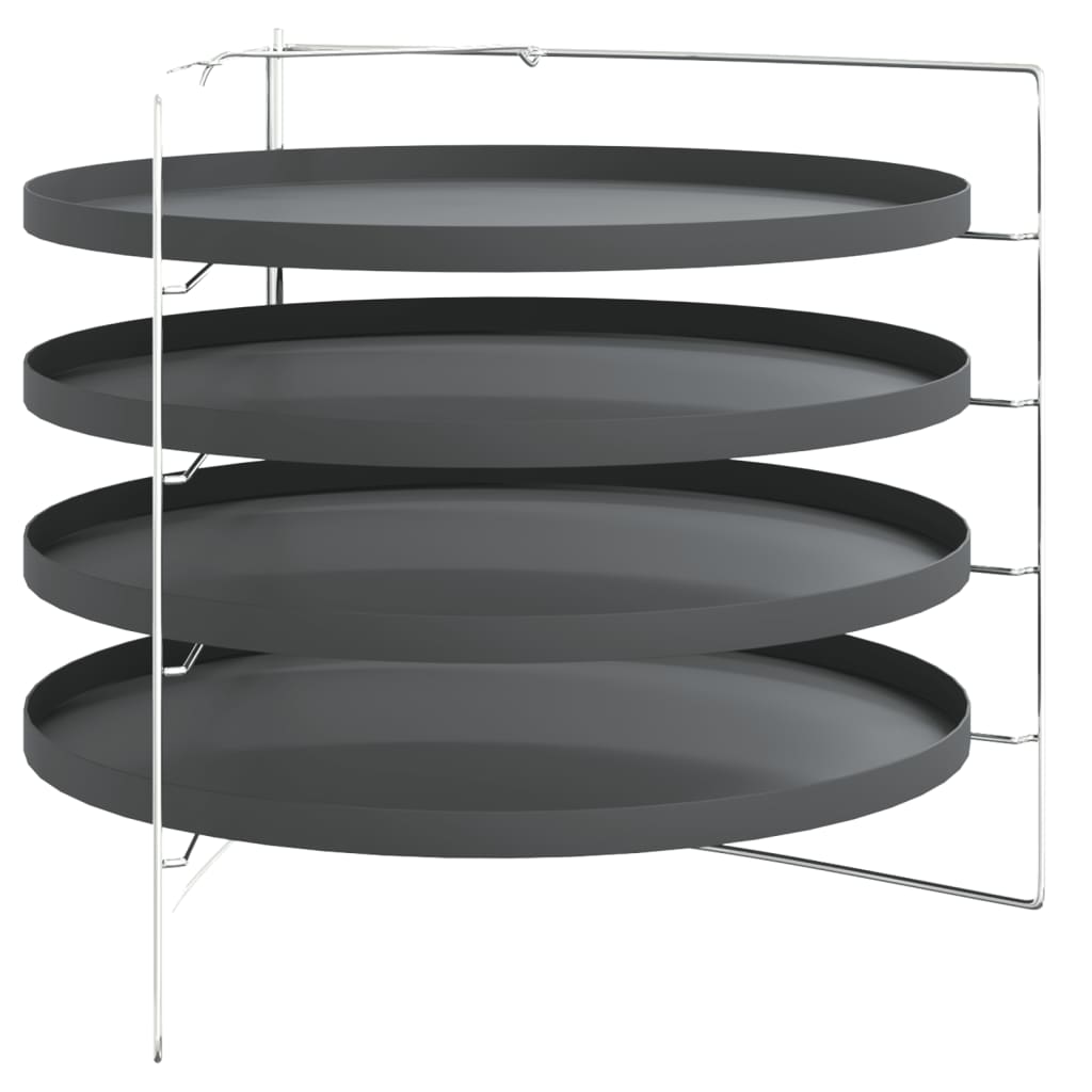 Vidaxl Pizzapfannen 4 Stück mit Rost ø 28 cm Stahl