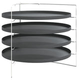 Vidaxl Pizzapfannen 4 Stück mit Rost ø 28 cm Stahl