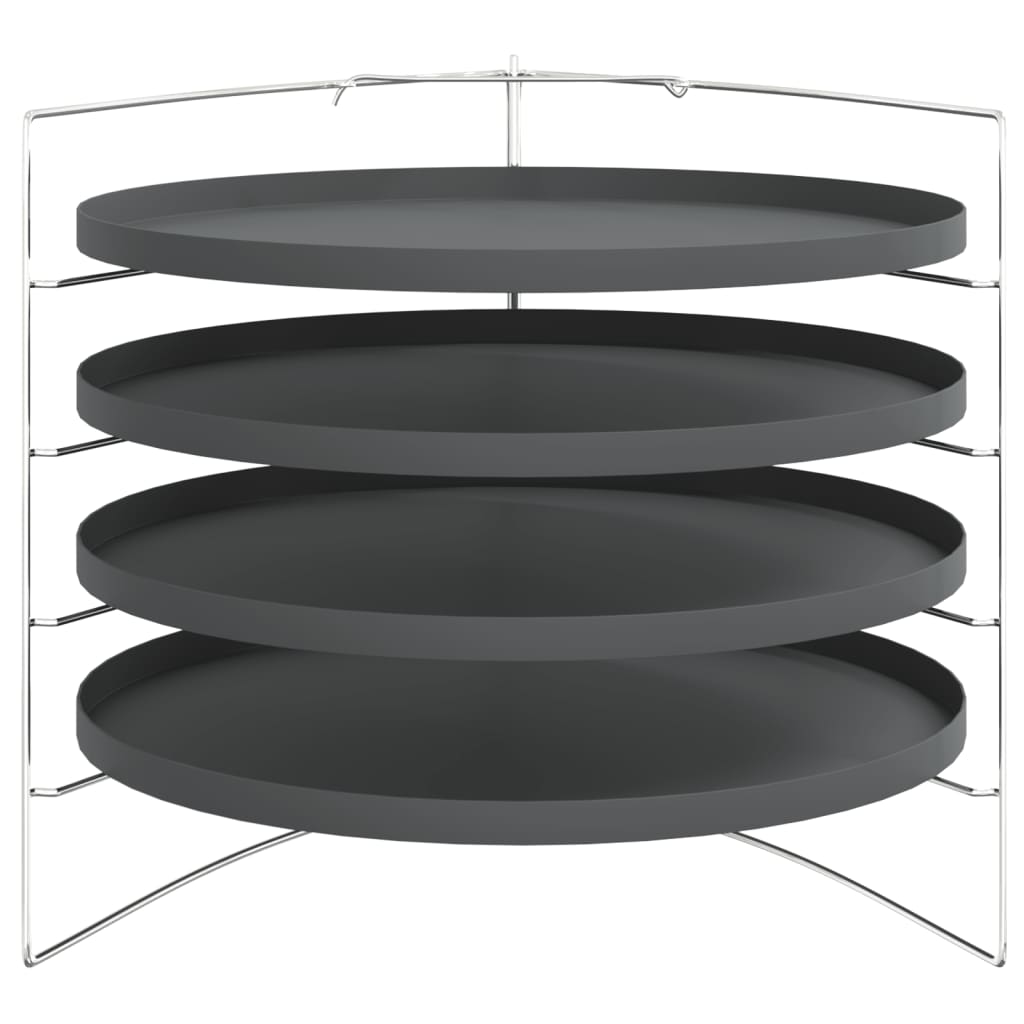 Vidaxl Pizzapfannen 4 Stück mit Rost ø 28 cm Stahl