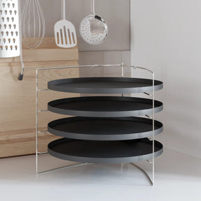 Vidaxl Pizzapfannen 4 Stück mit Rost ø 28 cm Stahl
