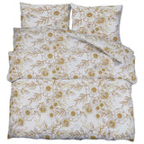 Vidaxl Duvet Overray Set 220x240 cm Baumwoll weiß und braun
