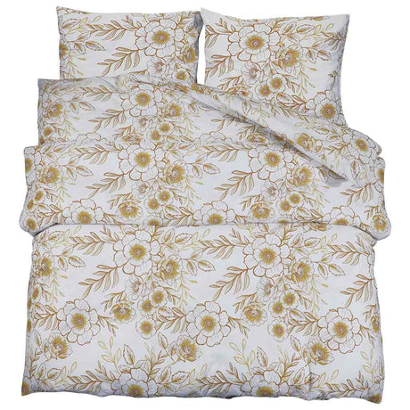 Vidaxl Duvet Crossing Set 260x240 cm Baumwoll weiß und braun