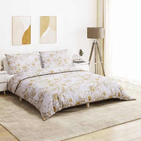 Vidaxl Duvet Crossing Set 260x240 cm Baumwoll weiß und braun