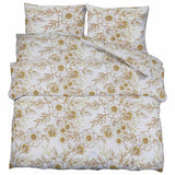 Vidaxl Duvet Crossing Set 200x200 cm Baumwoll weiß und braun